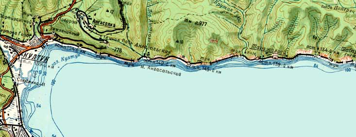 Байкал Кругобайкальская железная дорога Карта Часть 1